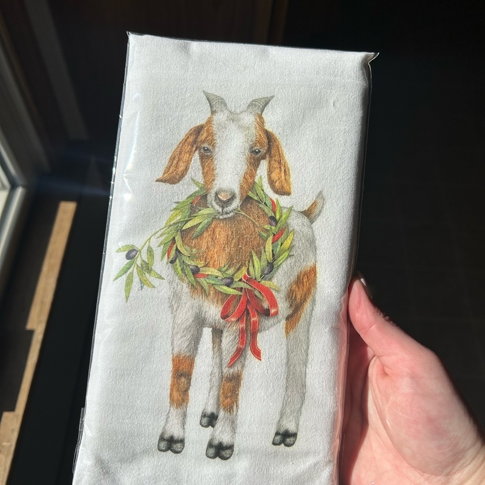 Goat Print Kitchen Towel